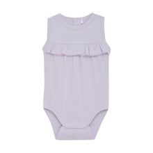 Load image into Gallery viewer, Lavender Ruffle Tank Bodysuit
